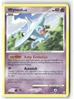 Pokemon Wynaut 42/130 Diamond and Pearl Rare - Image 1
