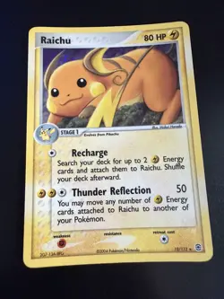 Raichu 12/112 Rare Holo Pokemon card EX FireRed & LeafGreen - Image 1