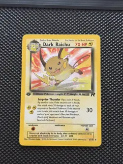 Pokemon First Edition Dark Raichu Team Rocket 83/82 - Image 1