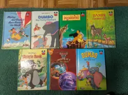 Lot Of 7 Disney Wonderful World Of Reading HC Books - Mickey, Dumbo, Jungle Etc. - Image 1