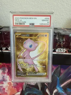2023 POKEMON MEW EN-151 HYPER RARE #205 MEW EX PSA 10 - Image 1