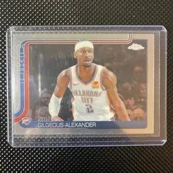Topps 2024-25 Topps Chrome Shai Gilgeous-Alexander #141 Base Thunder - Image 1