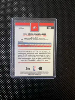 Topps 2024-25 Topps Chrome Shai Gilgeous-Alexander #141 Base Thunder - Image 2