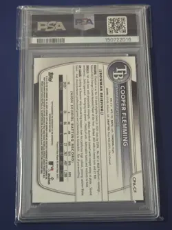 2025 Bowman Draft Chrome - Gold Ink Auto Cooper Flemming 1/15 RC PSA 9 - 1 of 15 - Image 2