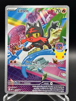 Pokemon Litten 044 First Partners Series 1 Black Star Promo - NM Condition! - Image 1