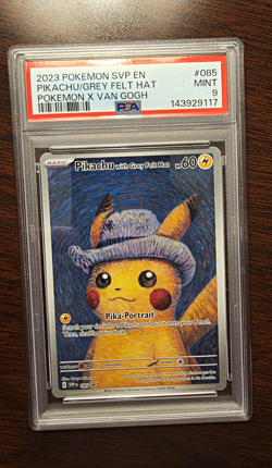 Pokemon TCG Pikachu with Grey Felt Hat SVP Promo #085 EN 2023 PSA 9 - Image 1
