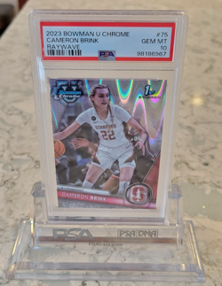 2023 Cameron Brink Rookie Card Raywave Bowman U Chrome 54/100 PSA 10 GEM MINT - Image 1