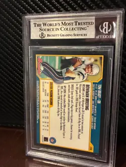 2000 Bowman Tom Brady #236 RC Rookie BGS 9 MINT - Image 4