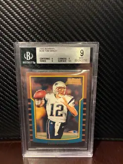 2000 Bowman Tom Brady #236 RC Rookie BGS 9 MINT - Image 5