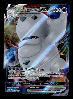 Galarian Darmanitan Vmax Ultra Rare Vivid Voltage 037/185, NM Pokemon Card - Image 1