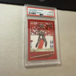 2020 Panini Donruss Tom Brady #230 Press Proof Red Red Jersey PSA 10 Buccaneers - Image 2