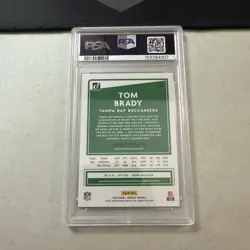 2020 Panini Donruss Tom Brady #230 Press Proof Red Red Jersey PSA 10 Buccaneers - Image 3