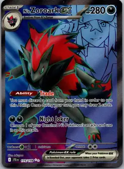 N's Zoroark ex 175/159 Ultra Rare Journey Together Pokemon Near Mint - Image 1
