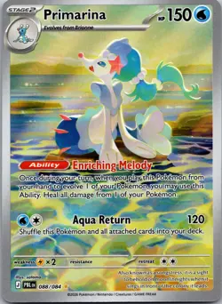 Primarina Holo Illustration Rare ME05: Pitch Black 088/084 NM - Image 1