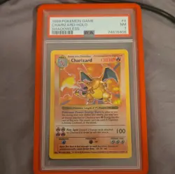 Pokemon TCG Charizard 4/102 Base Set Shadowless 1999 English PSA 7 Near Mint - Image 1