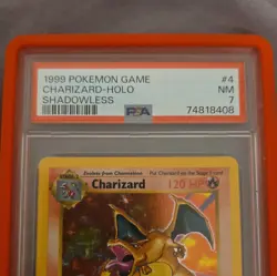 Pokemon TCG Charizard 4/102 Base Set Shadowless 1999 English PSA 7 Near Mint - Image 3