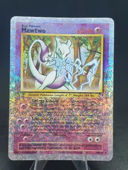 Mewtwo 29/110 Legendary Collection Reverse Holo Rare Fireworks Foil Vtg WoTC MP - Image 3