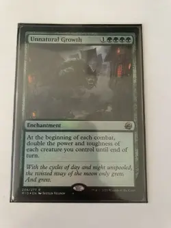 Unnatural Growth ✨FOIL✨ MID Innistrad: Midnight Hunt NM MTG - Image 1