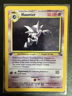 Pokemon 1st Edition Fossil Haunter Holo Rare 6/62 NM/LP - Image 1