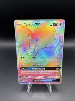 Tauros GX 156/149 Rainbow Hyper Rare Full Art Pokemon Sun & Moon - Image 1