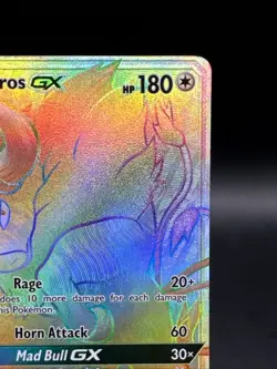 Tauros GX 156/149 Rainbow Hyper Rare Full Art Pokemon Sun & Moon - Image 3