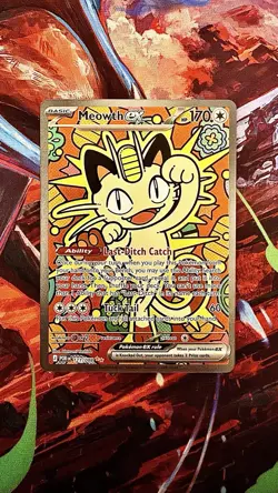 Pokemon Meowth ex 121/088 Perfect Order SIR Special Illustration Rare NM - Image 1