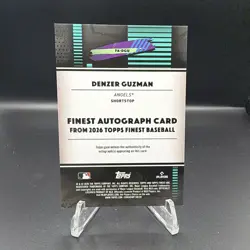 2026 Topps Finest Denzer Guzman Rookie Auto FA-DGU Los Angeles Angels #’d/150 - Image 3