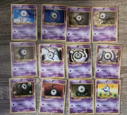 Pokemon Unown Old back neo genesis Japanese lot of 12 B D E F I K M N O T U Y - Image 1