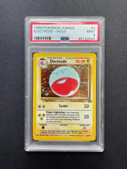 Pokemon Electrode 2/64 Jungle Unlimited Holo Rare Card PSA 9 WOTC 1999 - Image 1