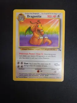 Dragonite 19/62 HP Fossil Rare Pokemon Unlimited - Image 1