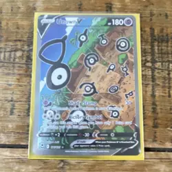 Pokemon TCG Unown V 177/195 Silver Tempest SWSH12 Ultra Rare Full Art Holo - Image 1
