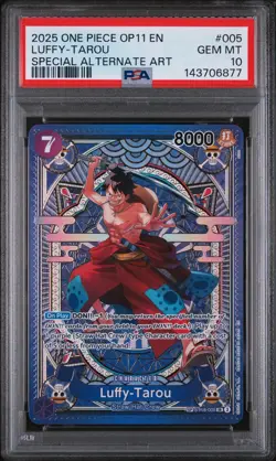 One Piece 2025 Luffy-Tarou OP11-005 Special Alt Art ST18-005 PSA 10 Inglese - Image 1