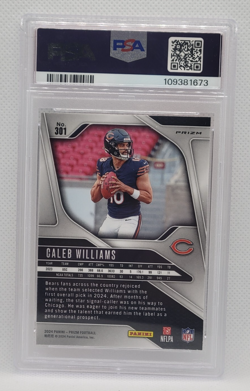 2024 Prizm Caleb Williams Disco Prizm RC PSA 9 #301 Chicago Bears - Image 2