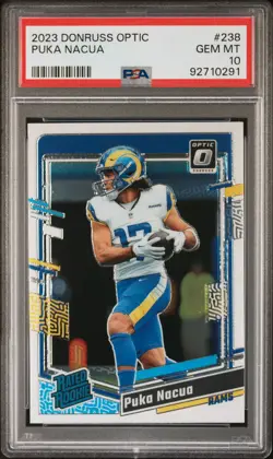 2023 Donruss Optic #238 Puka Nacua PSA 10 - Image 1