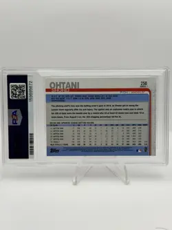 2019 Topps - Image Variation Shohei Ohtani #250 Adjusting Batting Glove PSA 6 - Image 2