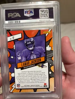 2023 Absolute Explosive Lamar Jackson #10 SSP Case Hit Gem Mint PSA 10 - Image 2