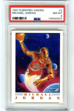 1991 Fleer Pro Vision Michael Jordan #2 PSA 8- Sweet Card🔥 - Image 1