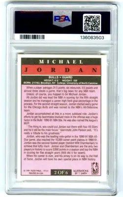 1991 Fleer Pro Vision Michael Jordan #2 PSA 8- Sweet Card🔥 - Image 2