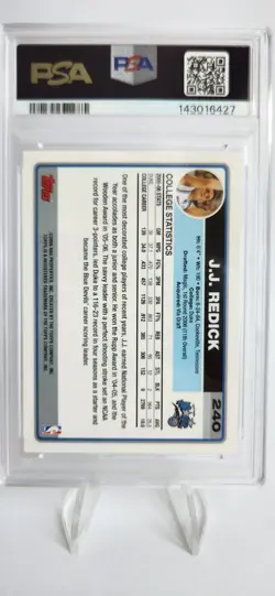 Topps 2006 J.J. Redick Rookie RC #240 PSA 7 Graded Orlando Magic NBA Duke - Image 2