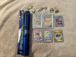 Pokemon Graded Card BGS 9.5 Alakazam, Pins, Playmats, Alt Art Drowzee And More - Image 1