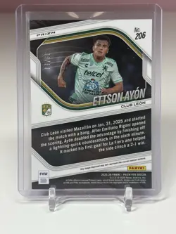 Panini 2025-26 Prizm FIFA Soccer Ettson Ayon Gold Prizm #206 /10 Club Leon - Image 2