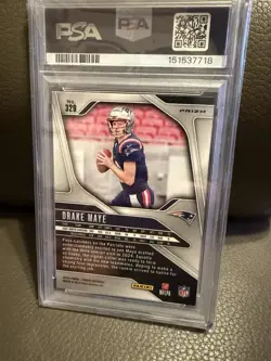 Panini 2024 Prizm Drake Maye #329 Red White & Blue Prizm RC PSA 9🔥🔥🔥 - Image 2