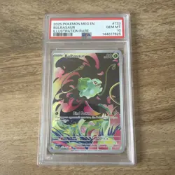 Bulbasaur 133/132 Mega Evolution Illustration Rare PSA 10 GEM MINT Pokemon Card - Image 1
