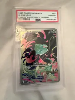 Pokemon Bulbasaur 133/132 ME01 Mega Evolution Holo Illustration Rare PSA 10 - Image 1