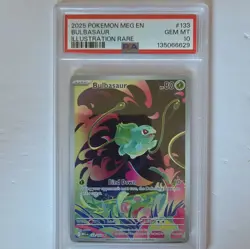 Pokemon ME01 Mega Evolution Bulbasaur 133/132 Illustration Rare Holo PSA 10 EN - Image 1