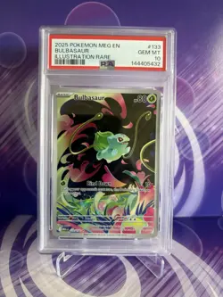 Bulbasaur 133/132 Pokemon Mega Evolution Illustration Rare - PSA 10 - Image 1