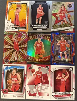 Reed Sheppard 9 Card Rookie Lot (Inserts) Houston Rockets - Image 1