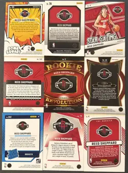 Reed Sheppard 9 Card Rookie Lot (Inserts) Houston Rockets - Image 2