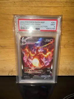 2022 Pokemon SWSH Charizard VMAX UPC Black Star Promo #261 PSA 9 - Image 1