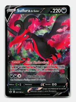 Carte Pokemon Sulfura De Galar V 097/198 EB6 Regne De Glace Epee et Bouclier FR - Image 1